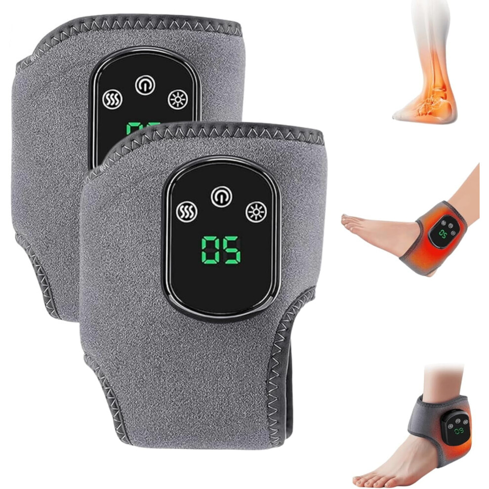 Foot Massager for Neuropathy Relief, 3-Speed Vibration + 5 Heat Settings, Portable Rechargeable, Touch Screen, Improves Circulation