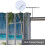 Κουρτίνα τσέπης Ocean Beach Valance Rod, τροπικοί φοίνικες, λευκό ξύλινο παράθυρο με θέα, 5