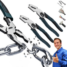 Heavy-Duty 9-in-1 Industrial Cutting Pliers, Compound Leverage, Ergonomic Grip – Compatible with DIY, Electrical & Workshop