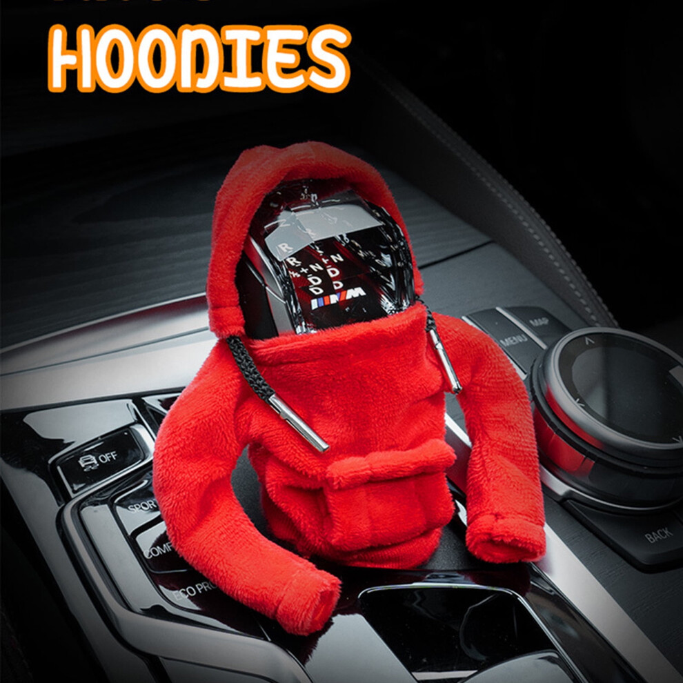 Hoodie Gear Shift Cover, Compatible With Manual & Automatic Shift Knobs Â Universal Car Interior Accessory Red 9485826680994