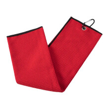 2/1PCS Tri-Fold Towels With Bag Hook Ring, WafflePattern Towels Soft Fiber Microfiber Fabric Cleaning Towel for Men and Women