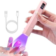 Handheld Nail Dryer Lamp UV/LED Nail Curing Pink