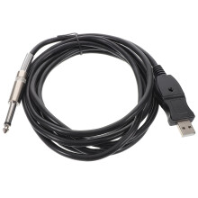 FRCOLOR Recording Audio Cable for Electric Guitar USB Cable for Recording 3-Meter Electric Guitar to PC Adapter Audio Transmission Cable