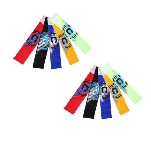 10Pièces Brassards Équipe Football Couleurs Polyester 1
