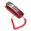 Red Corded Phone with Clear Sound, Unique Handset Volume Control, Extra Long Handle Cord, Flash Function, Redial Feature, Ringer Sound Selectable, 4
