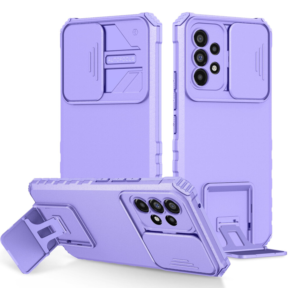 Compatible With Samsung Galaxy A23 5G Case Â Slim Hybrid Rugged Case With Foldable Kickstand, Camera Cover, Purple 9152228581548
