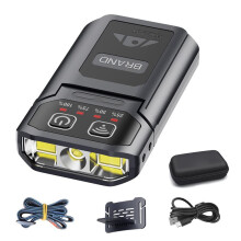 ABS Clip-On Headlamp with Smart Wave Sensor, 170 Wide-Angle Adjustment, IPX6 Waterproof for Fishing and Outdoor Activities