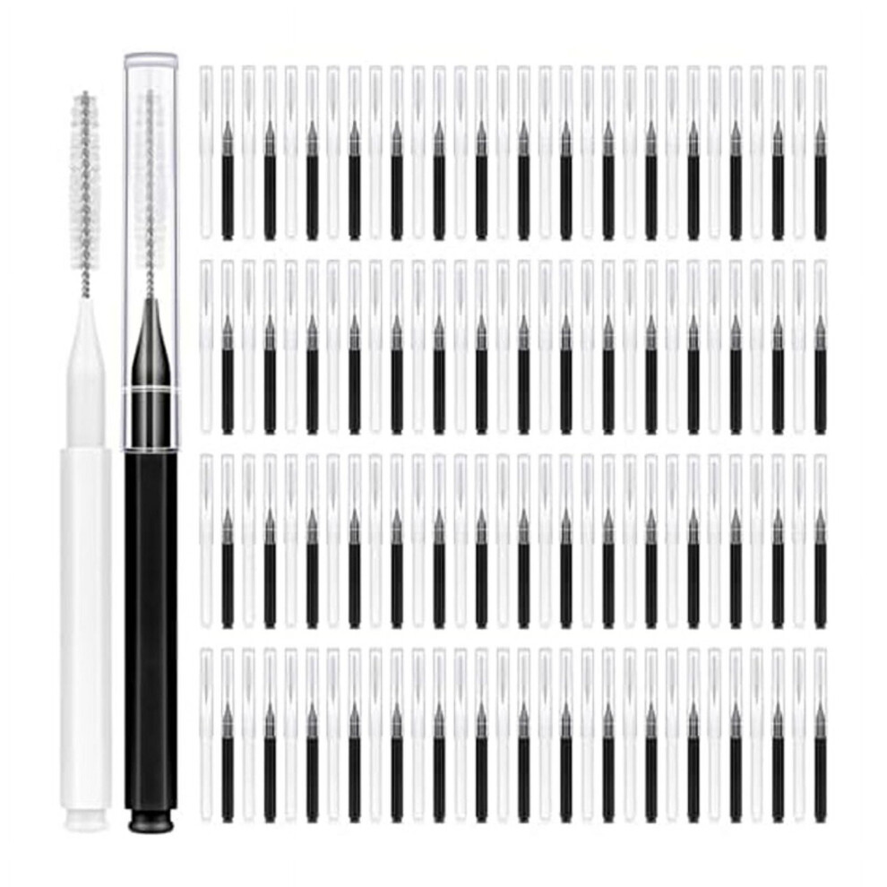Black 120Pcs Interdental Brushes, Braces Brush Cleaner For Teeth Cleaning C