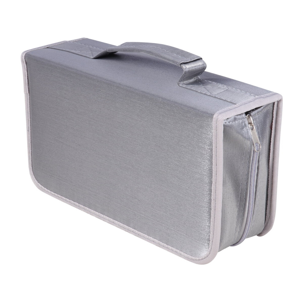 Mercerized Cloth 128 Pieces Cd Storage Pouch Large Capacity Handheld Cd Bag Fashion Cd Supplies (Grey) Grey 9152228581265
