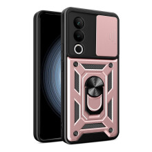 Pro kompatibilní s Oneplus12 12r pouzdrem na telefon, nárazuvzdorným kovovým kroužkem s magnetickou opěrkou, stojánkem a ochranou proti pádu.