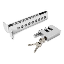 Heavy-Duty 9-Hole Brake Pedal Lock, Compatible with Truck/Auto/SUV/Van – Anti-Theft Gas & Clutch Lock