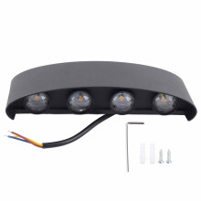 Die-cast Aluminum Alloy, Indoor Outdoor Lighting with Waterproof Modern Wall Light, High-quality LED Chips for Uniform Bright Light, Crystal Glass