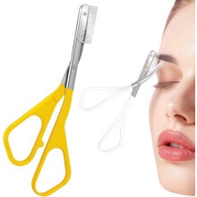 Eyebrow Trimmer Scissors with Comb Stainless Steel
