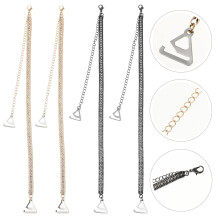 2Pairs Adjustable Dress Straps Removable Lingerie Straps Pearl Design Alloy Crystal For Wedding Off-Shoulder