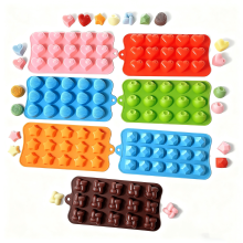 JDH Silicone Chocolate Biscuit Candy Silicone Mold Easy to Demold Food Grade Material Dropper Resin Baking Mold Tool