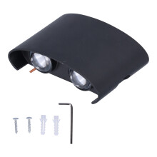 Chic Diecast Aluminum Alloy LED Wall Sconces, Waterproof Modern Lighting Solutions For Indoor Outdoor Decor, Crystal Glass Lampshade Ensures Uniform