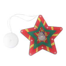 Alegría navideña, adornos navideños a pilas con iluminación blanca cálida, lámpara LED con ventosa para tus ventanas.