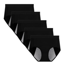 Women's Menstrual Period Panties Cotton Leakproof Underwear Protection Briefs 5 Pack