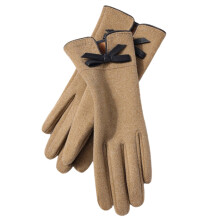 Khaki Winter Thermal Fleece Lined Touchscreen Gloves For Women Cold Weather Outdoor Activities Free Size 8.66 Inch Length 3.54 Inch Width Khaki Color