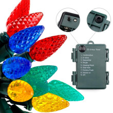 Sikker spenningsadapter for uovertruffen julestemning, flerfargede C9LED-julelys, vanntette utendørs dekorative lys for uendelige muligheter