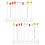 60Pcs Acrylic Coffee Swizzle Sticks Reusable Mixing Spoons Multi-Color 3