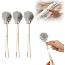 360 Flexible Silicone Bottle Brush with Long Handle, Soft Cup Cleaner for Deep Cleaning, Compatible with Narrow Neck Bottles & Flasks