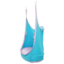 Kids Pod Swing Chair with Inflatable Cushion, Portable Hanging Hammock Seat for Indoor/Outdoor, Holds 120 kg