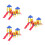 3Sets Plastic Miniature Playground Decor Assorted Ornament 3
