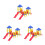 3Sets Plastic Miniature Playground Decor Assorted Ornament 6