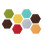 24Pcs Colorful Felt Hexagon Wall Stickers Odorless Decorative Stickers 2