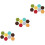 24Pcs Colorful Felt Hexagon Wall Stickers Odorless Decorative Stickers 6