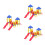 3Sets Plastic Miniature Playground Decor Assorted Ornament 8