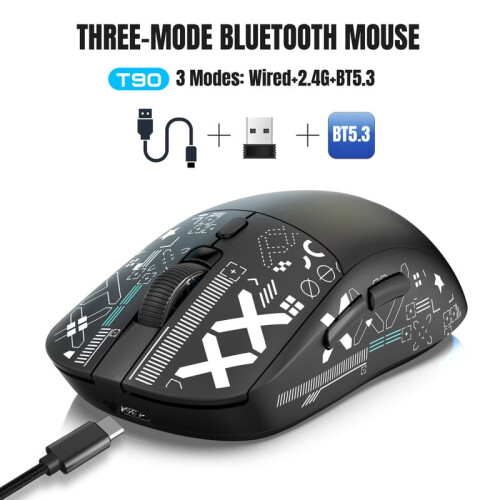 Επαναφορτιζόμενο ποντίκι παιχνιδιών Bluetooth 3 λειτουργιών, ασύρματο ποντίκι 1