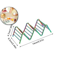 Stainless Steel Wavy Taco Rack, Multipurpose Food Display Stand, Kitchenware Serving Tray for Tacos & Desserts Parties