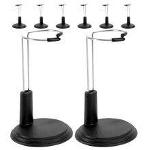 Action Figure Stand Black 8-Pack 4.0 x 2.2 x 0.8 in