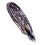Purple Glow Dread Ponytail Extensions Elastic Boho Clip-In 8