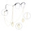 4Pcs Portable Silver Alloy Mask Hanger and Glasses Chains 7