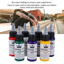 7 Colors Semi-Permanent Tattoo Ink Set 30ml | Long-Lasting Pigments