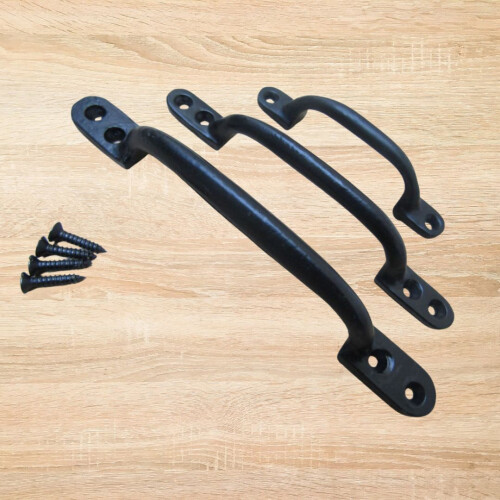 Sash Cabinet Pull Handle Black Antique 4" 2