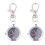 2Pcs Silver Quartz Pocket Watch with Key Buckle Large 3