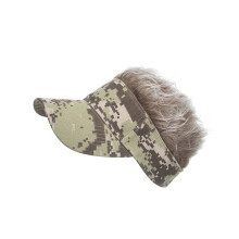 Wig Baseball Cap with Faux Hair, 56-62cm, Black