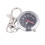 2Pcs Silver Quartz Pocket Watch with Key Buckle Large 9
