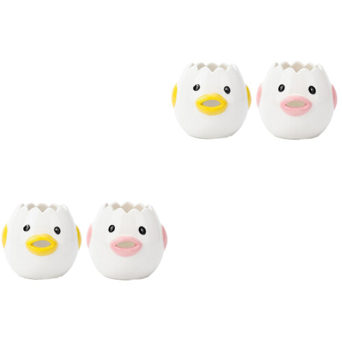 4Pcs Cartoon Style Egg Separation Tools Easy-to-Use Baking Filters 2