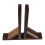 2Pcs Wooden Fence Base Coffee Color for Garden Stable Support Stand 3