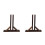 2Pcs Wooden Fence Base Coffee Color for Garden Stable Support Stand 4