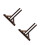 2Pcs Wooden Fence Base Coffee Color for Garden Stable Support Stand 5