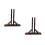 2Pcs Wooden Fence Base Coffee Color for Garden Stable Support Stand 6