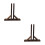 2Pcs Wooden Fence Base Coffee Color for Garden Stable Support Stand 7