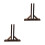 2Pcs Wooden Fence Base Coffee Color for Garden Stable Support Stand 8