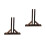2Pcs Wooden Fence Base Coffee Color for Garden Stable Support Stand 9